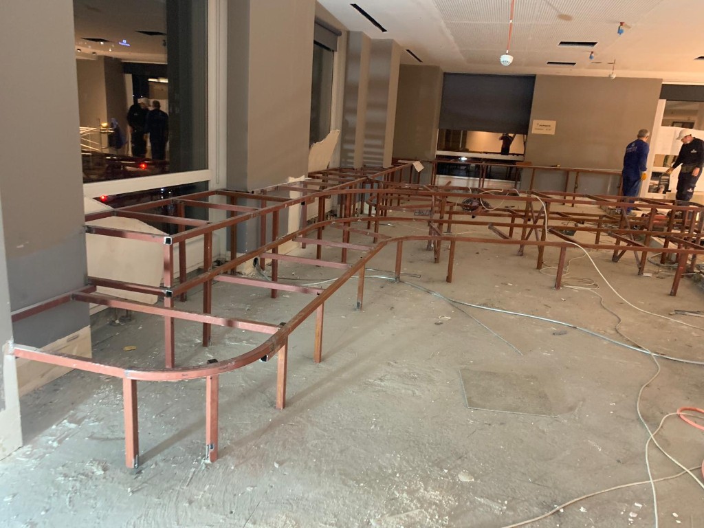 PepsiCo ofis şantiyesi — metal iskelet imalat aşaması