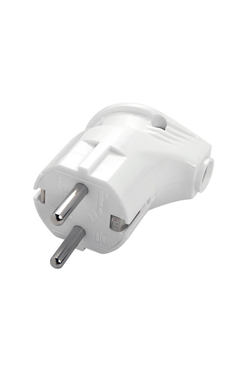 Viko Monoblok Topraklı Erkek Fiş - Beyaz 220V (90304200)